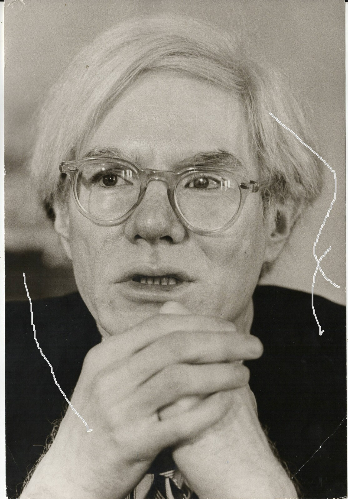 30x20cm Andy Warhol archive photo silver gelatin on barite 1974 photo – crease and more