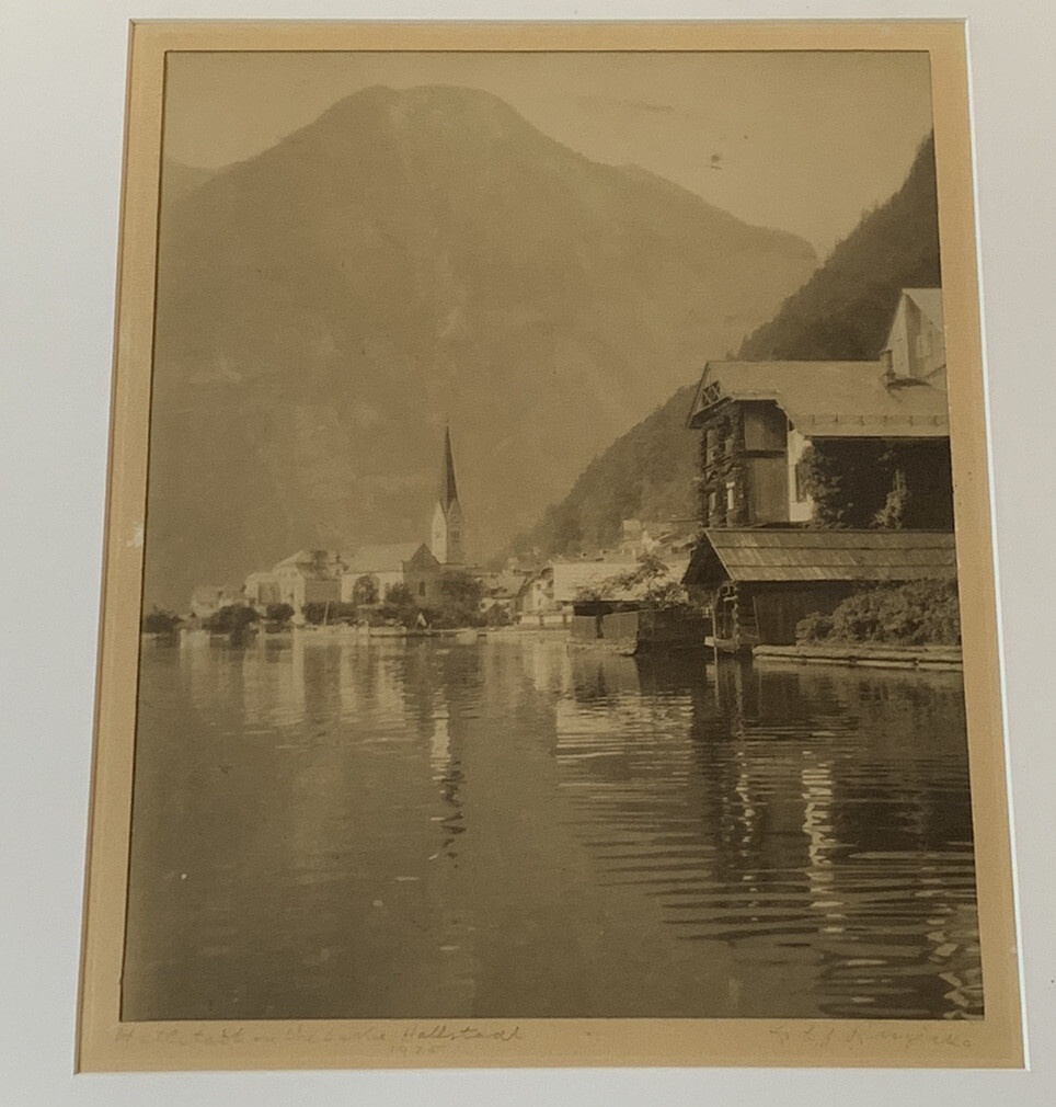 Exhibited Photograph Antique Drahomir Josef Ruzicka 1925 Hallstadt Lake Austria