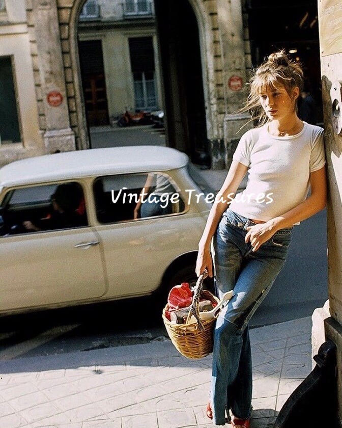 Jane Birkin Iconic Style Photo Print Poster