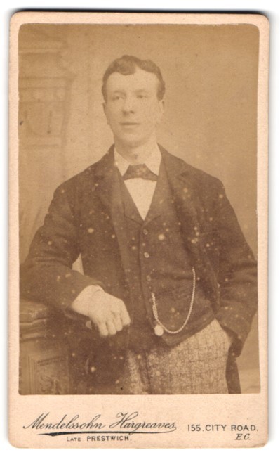 Photograph Mendelssohn Hargraves, London, 155 City Road, Young Man in Suit m
