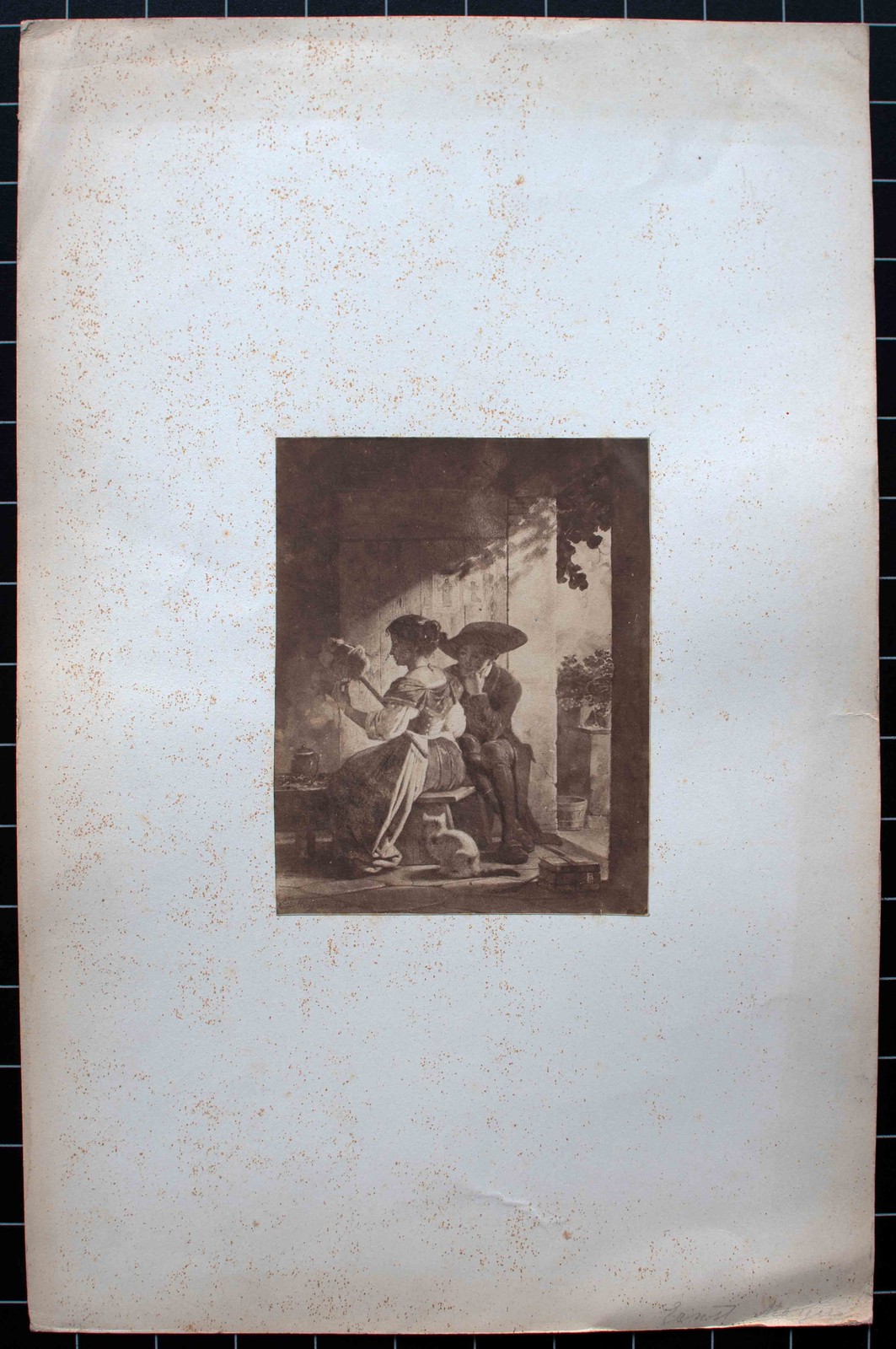 Ernst Meyer Romantic Couple Painting Reproduction Photograph Early 20th Century