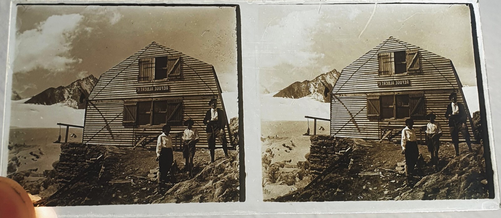 Photo Glass Plaque Early 1900 – 12.5 X 6Cm