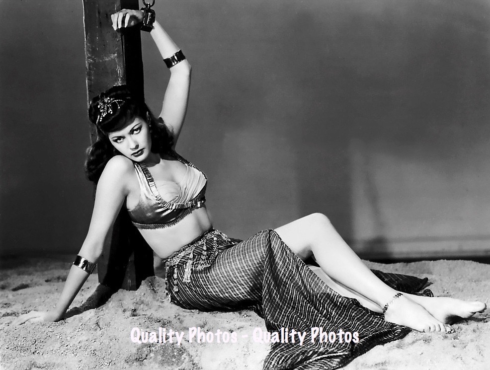 Yvonne De Carlo Chained in “Slave Girl” 8.5×11″ Photo Print Movie Star Publicity