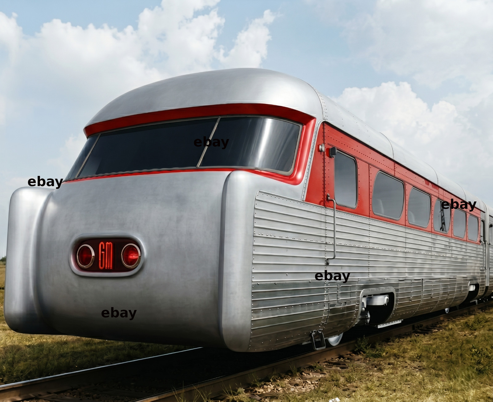Photo Art Print of the Rearmost Car on the GM’s Aerotrain, 1955