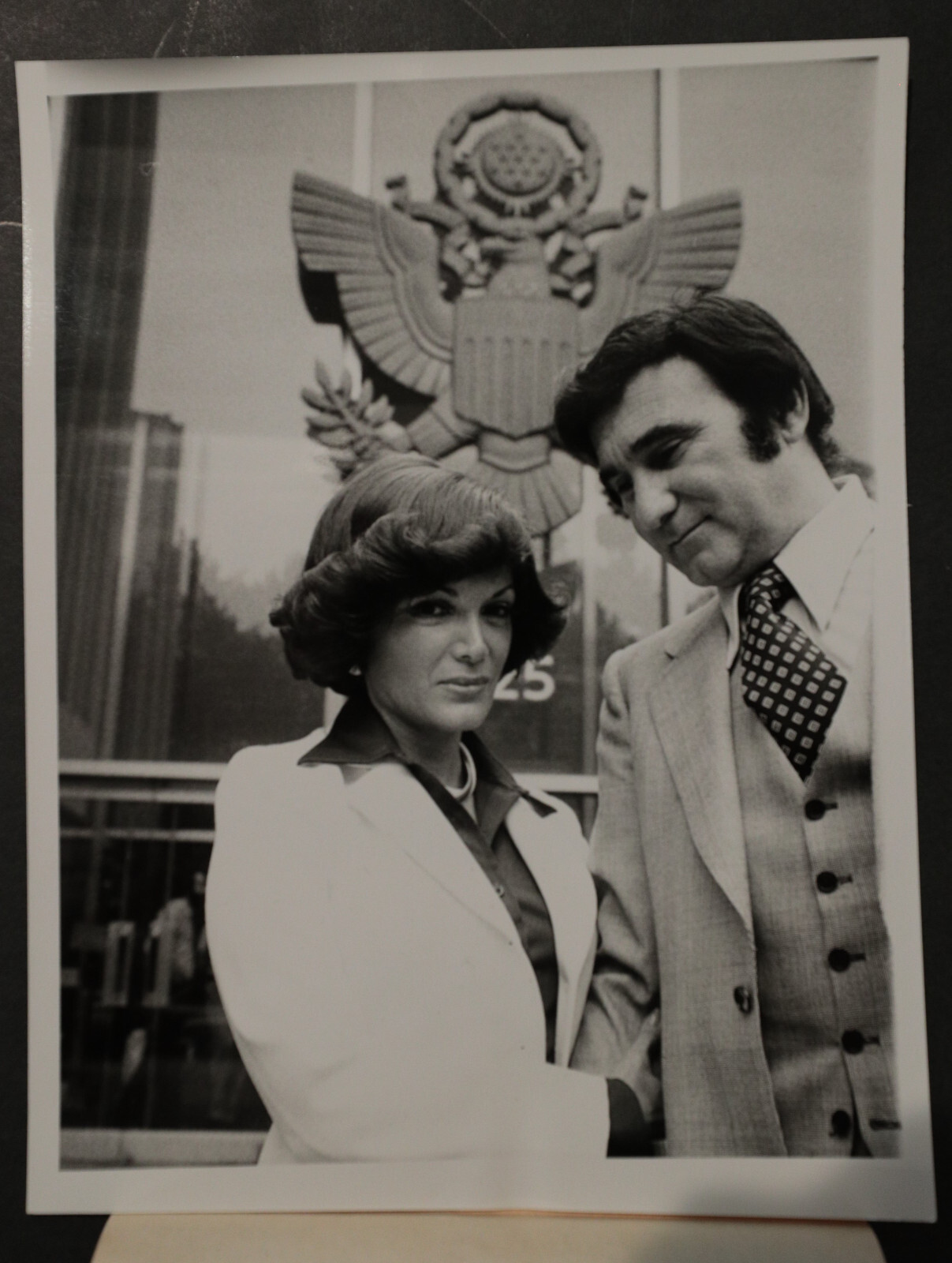 Connie Francis & Husband appear outside Federal Court Press Photograph 9×7, b/w