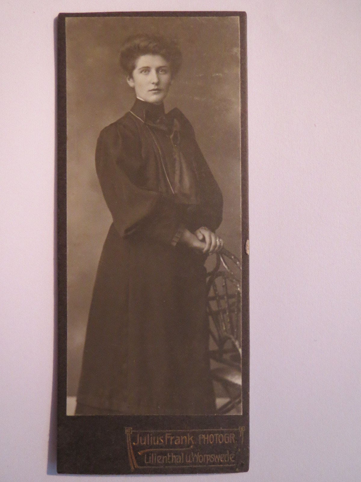 Lilienthal and Worpswede – standing woman in dress – portrait / CDV