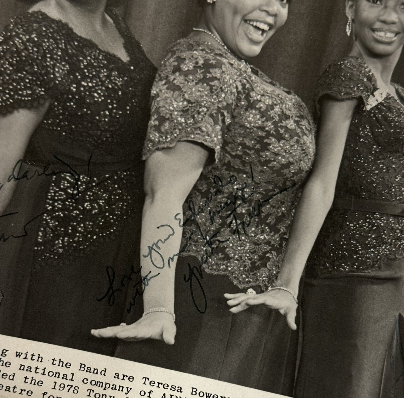 Broadway, Fats Waller / Two Signed Publicity Photos for Ain’t Misbehavin’ 1978