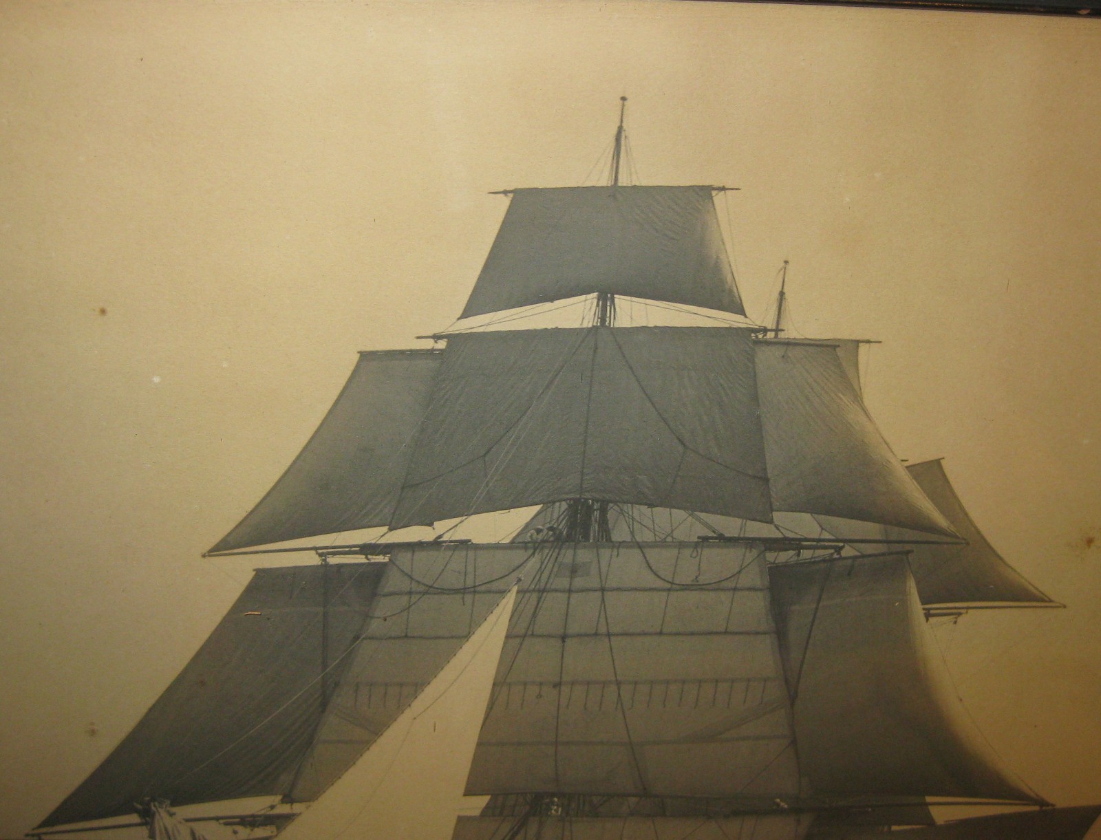 Antique CHARLES BOLLES ‘Benjamin F Packard’ SAILBOAT Sailing Gelatin PHOTOGRAPH