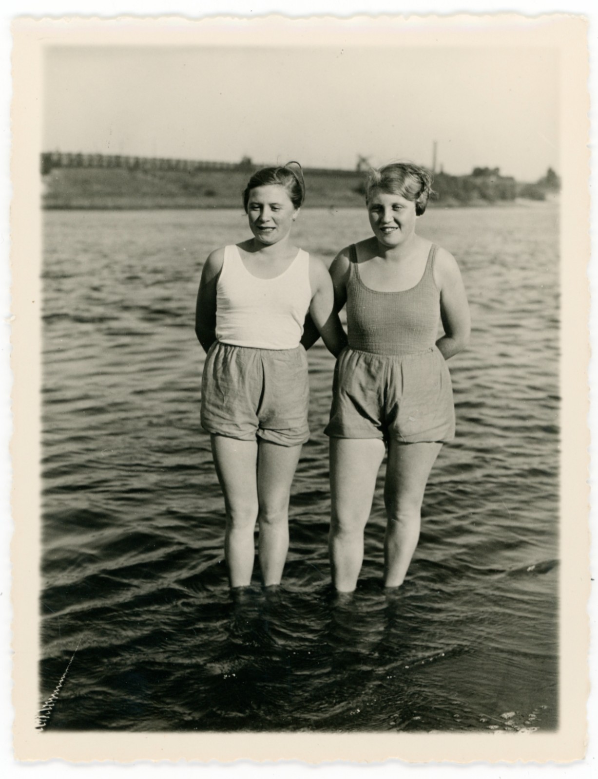 Young Pretty Girl BDM Swimsuit on the Weser Vintage 1935 – #11