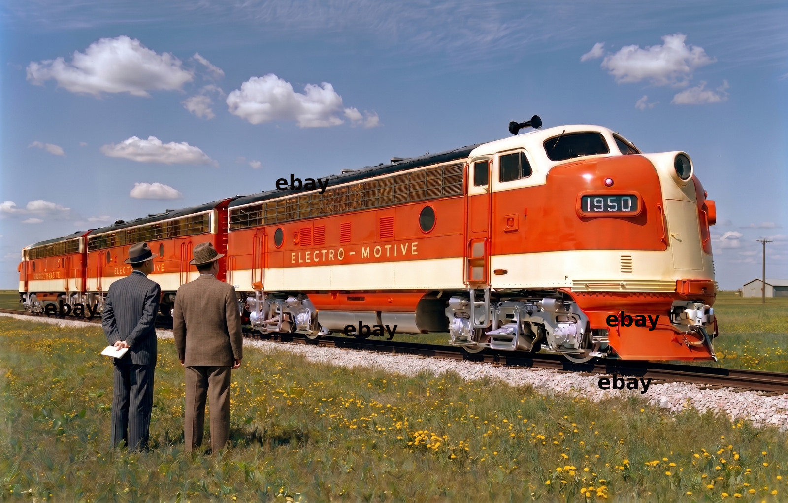 Photo Art Print of EMD F7 Demonstrator Units in 1950