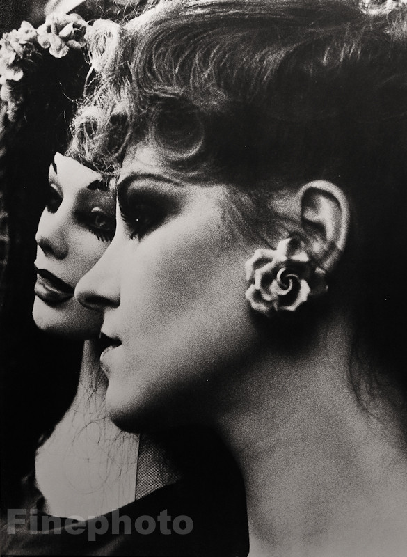 1974 Vintage IRINA IONESCO 16×12 Photo Gravure FEMALE Gothic Fashion Art France