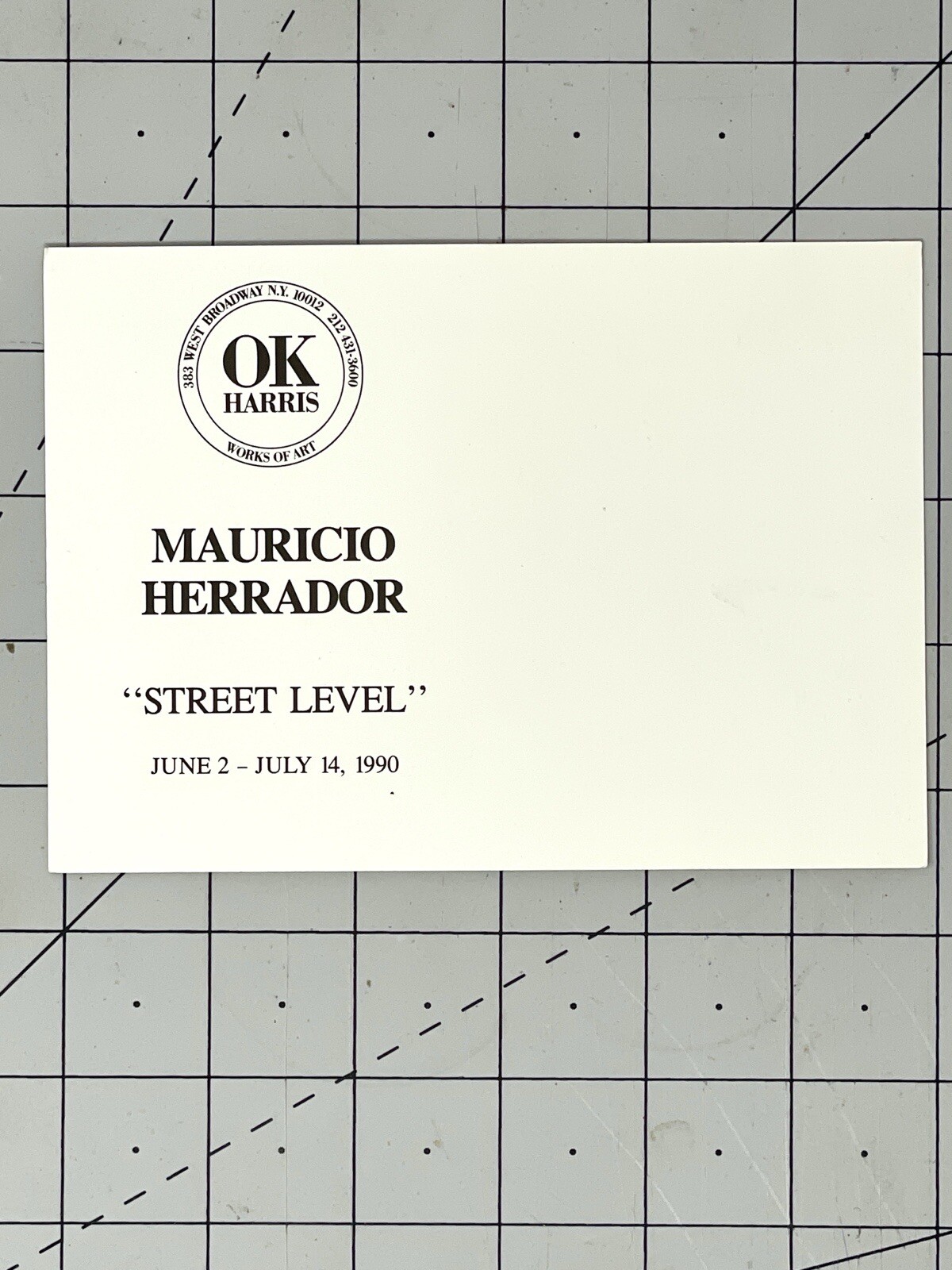 Mauricio Herrador Art Show Announcement Card 1990
