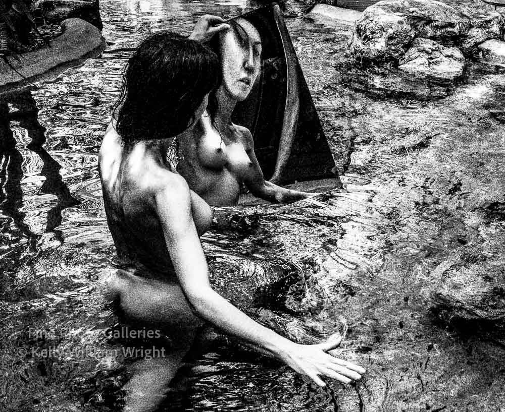 Original Female Nude – KELLY WILLIAM WRIGHT Paradise Reflection #14 Signed Photo