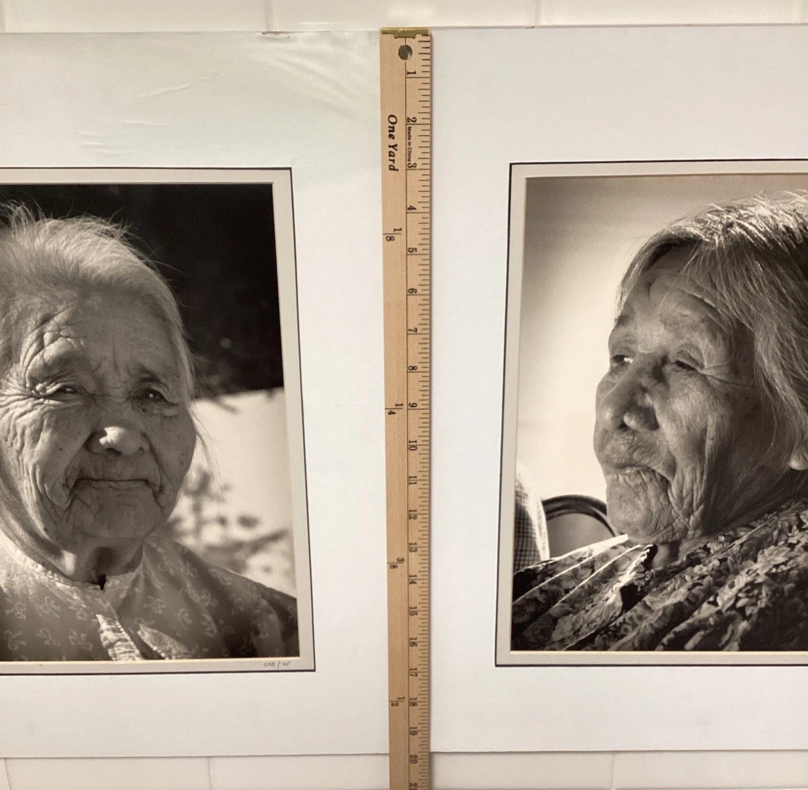 Vtg Apache Native American Elder Women Portraits Camp Verde Arizona 16×20 Blk&Wh