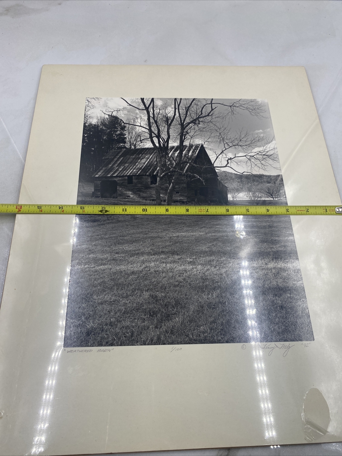 VTG Photography Artwork Weathered Barn Rustic Matted Wall Art 92’- Signed