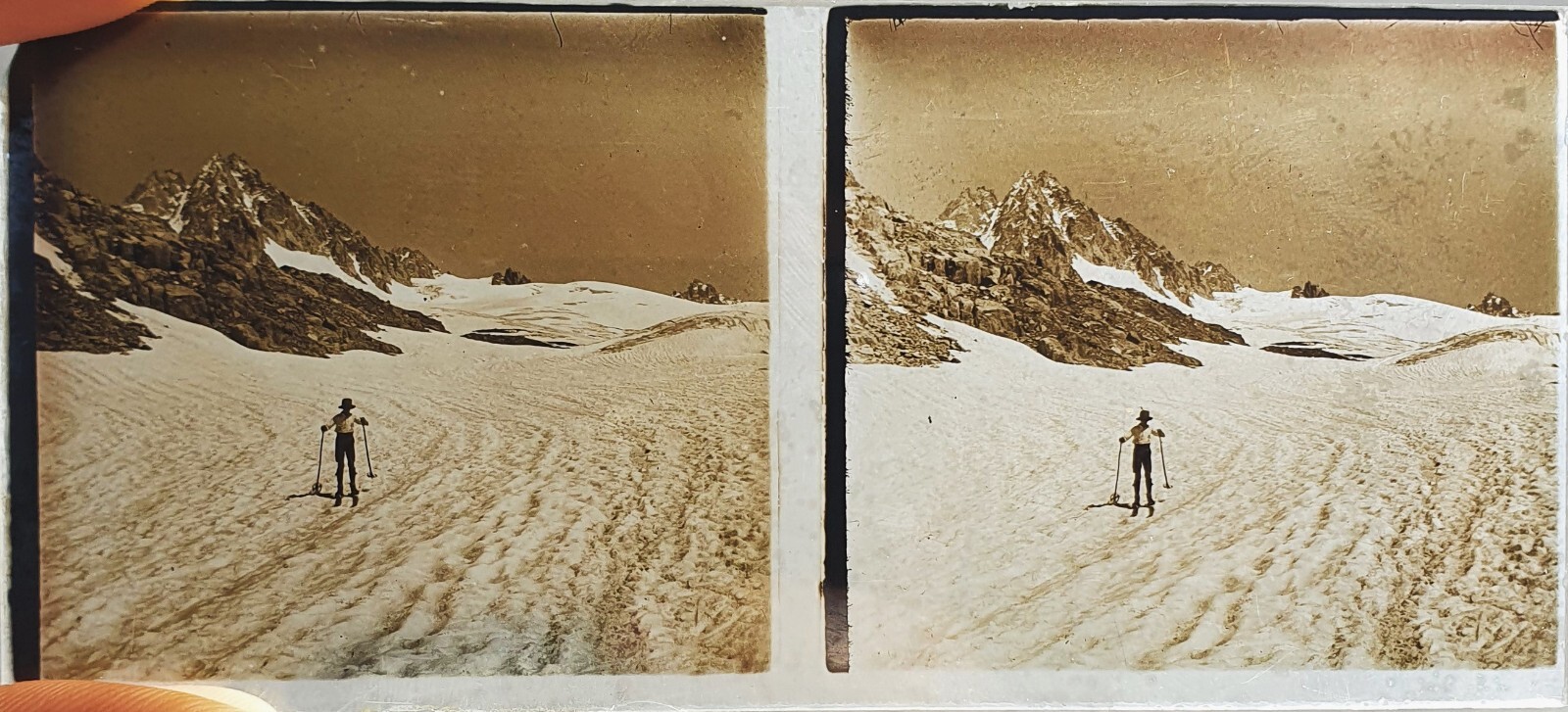 Photo Glass Plaque Early 1900 – 12.5 X 6Cm