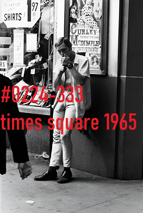 VINTAGE MALE PORTRAIT #0224-333 -times square 1965 -free shipping usa