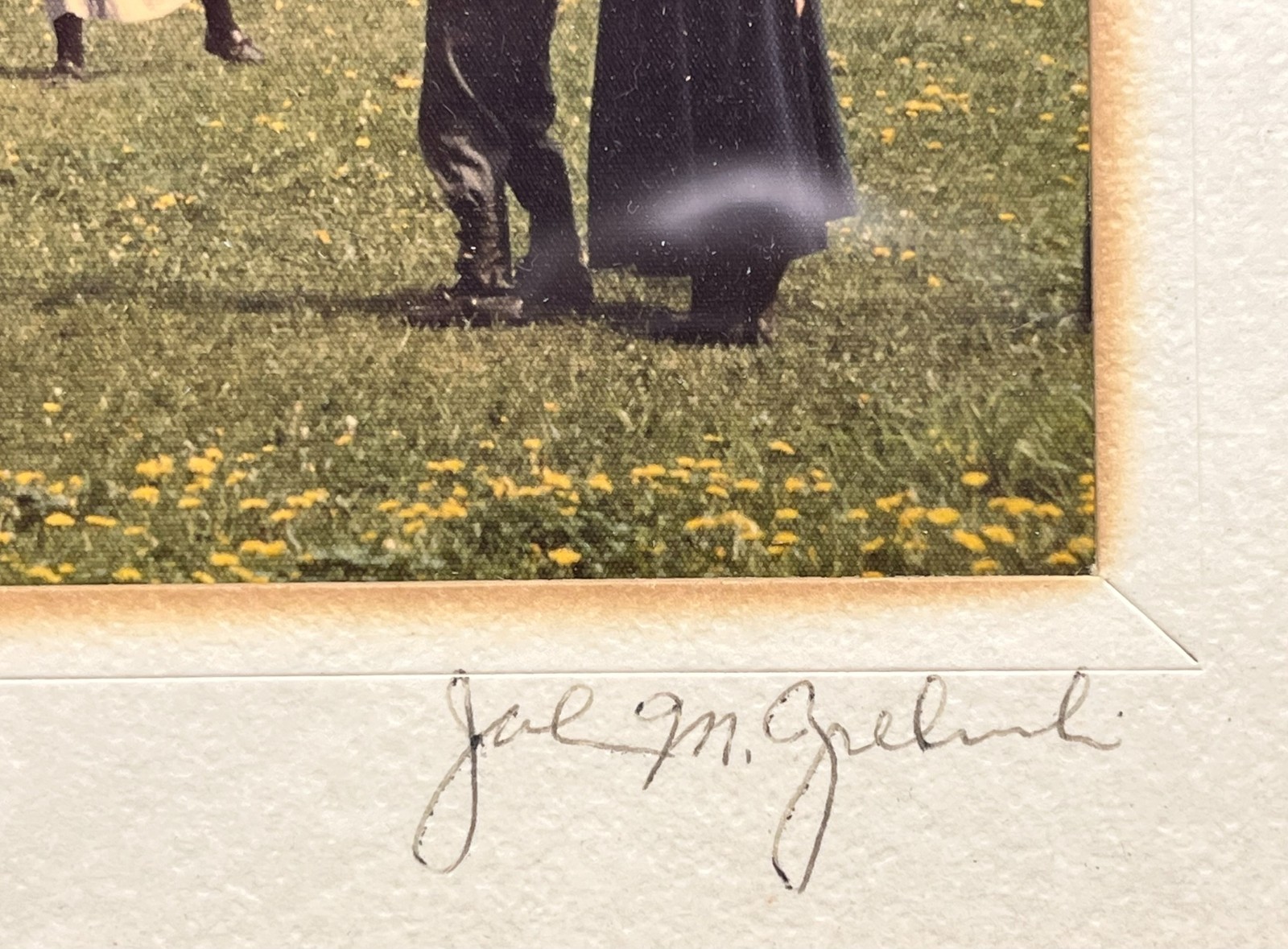 1971-72 Artist Signed Photograph “Recess” Amish School Yard Aylmer, Ontario