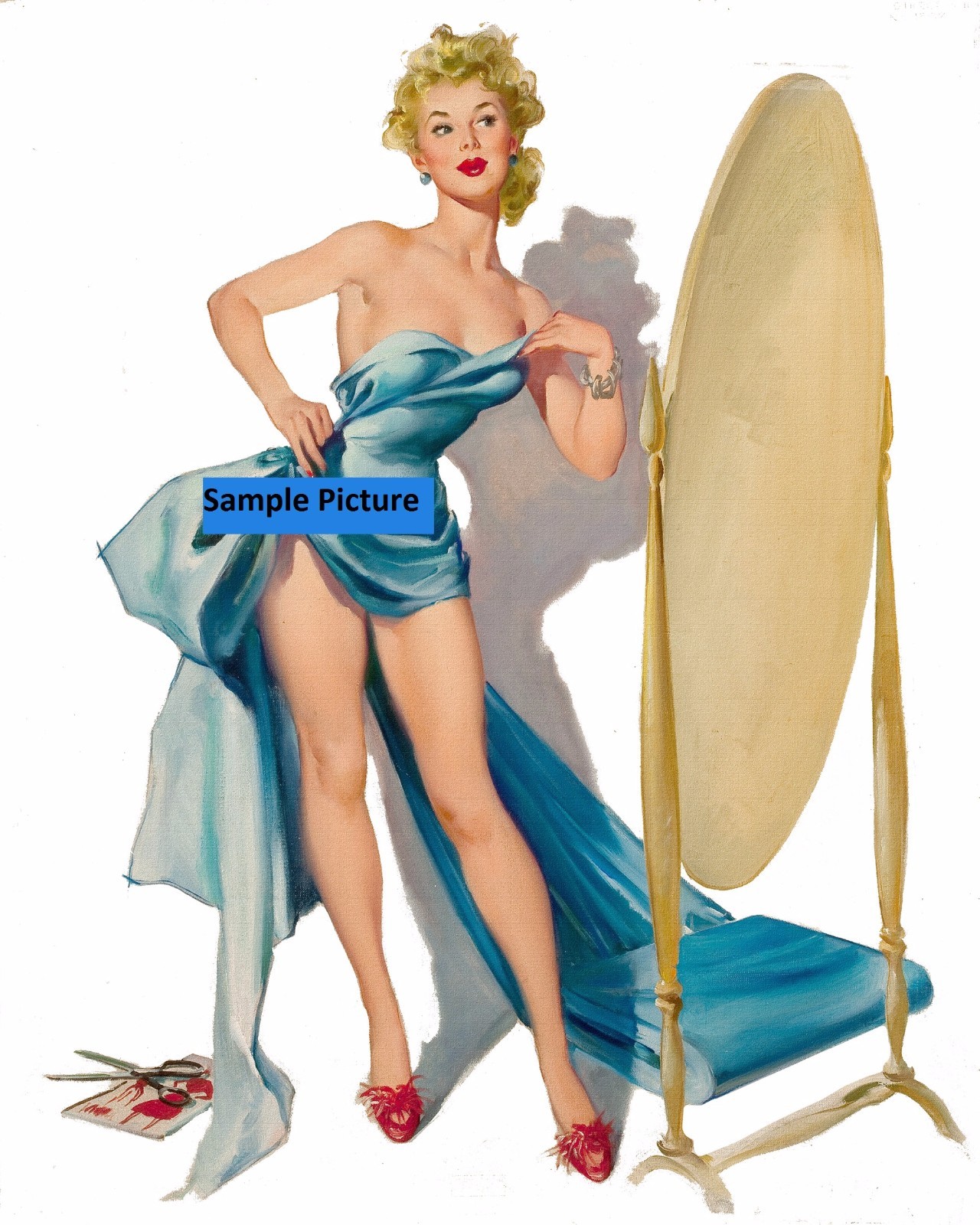 Sexy Pinup Girl With Fashion – Photo Semi Glossy (Print)