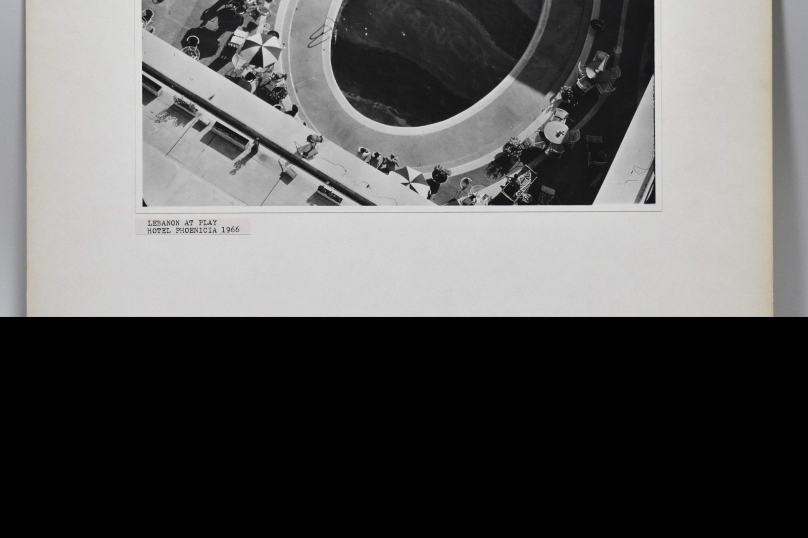 Vtg J.W. Howlett Black + White Photograph ‘Lebanon at Play Hotel Phoenicia 1966’
