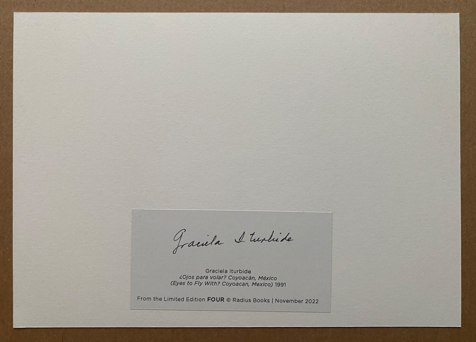 GRACIELA ITURBIDE signed limited edition photograph – FOUR Portfolio (2022)