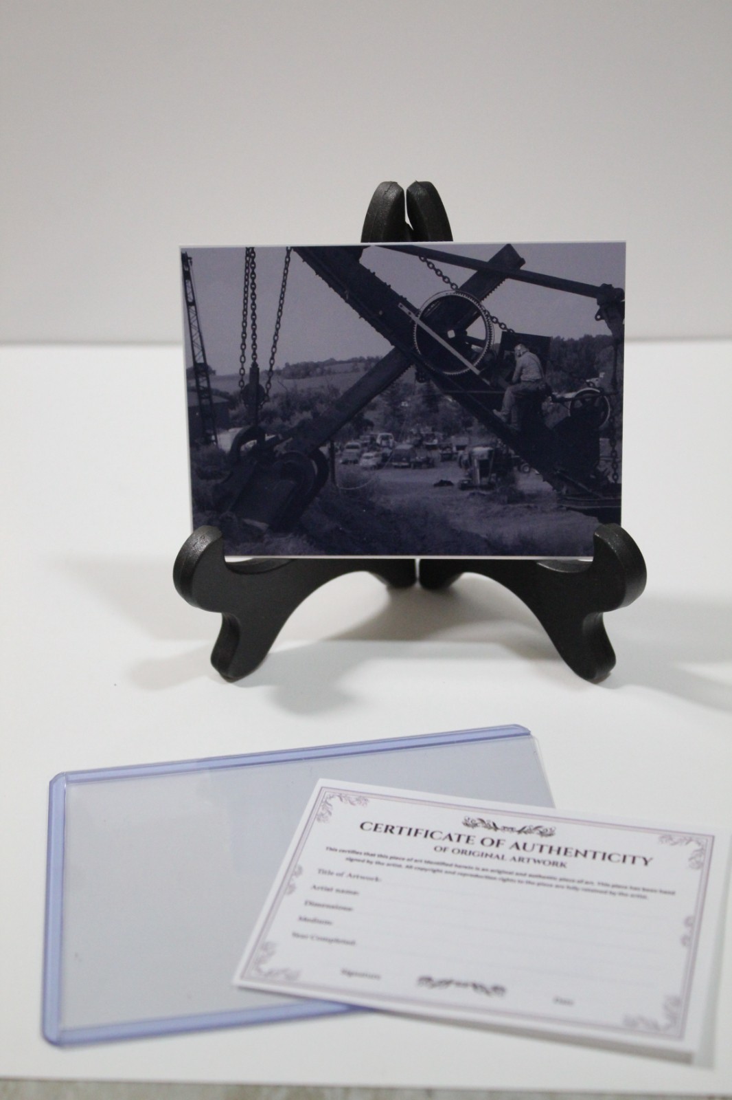 ACEO Photo of Vintage Steam Shovel/w Worker Limited Print Photography