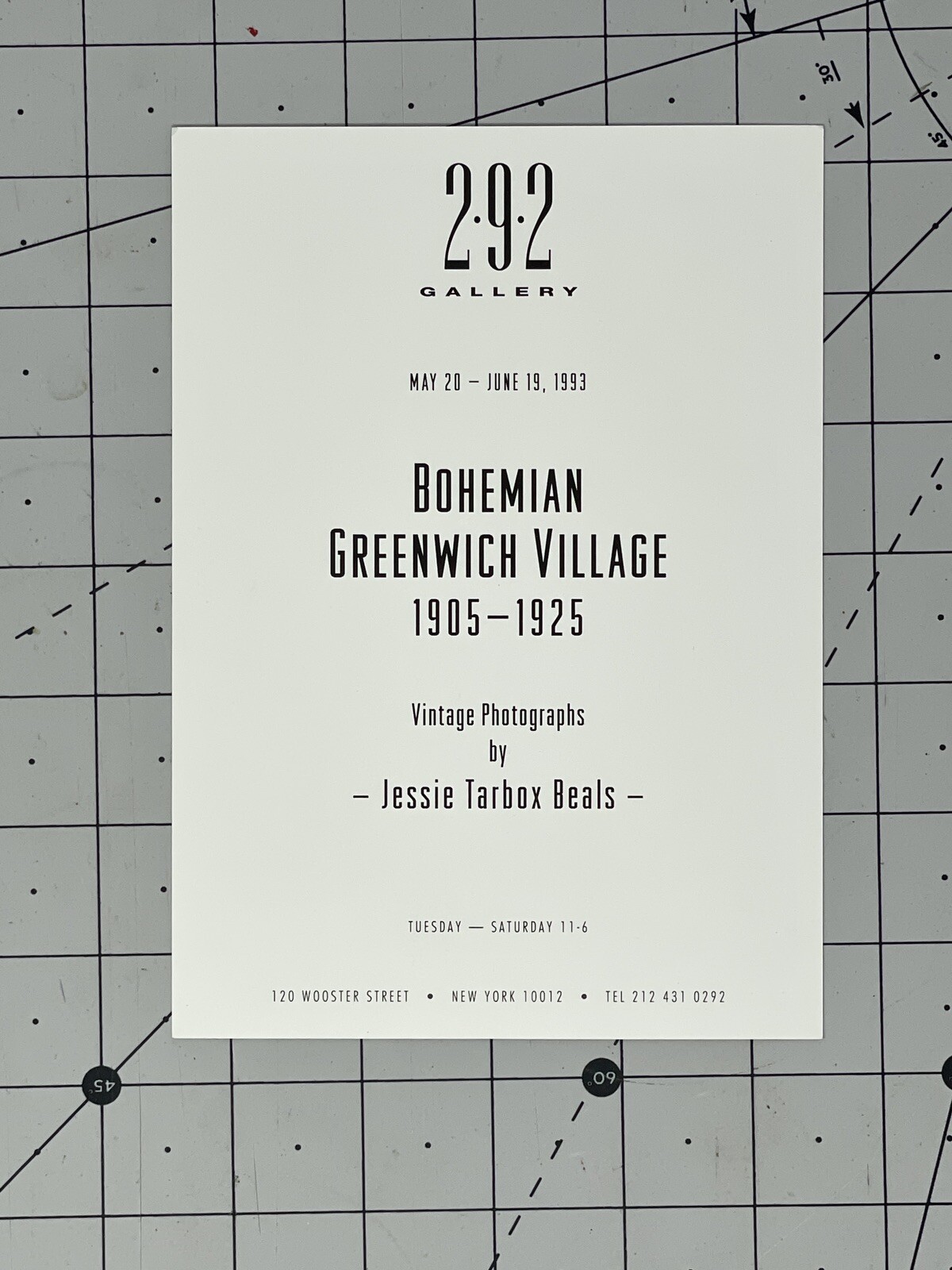 Jesse Tarbox Beals (1870-1942) Art Announcement Card 1993 – Bohemian NYC