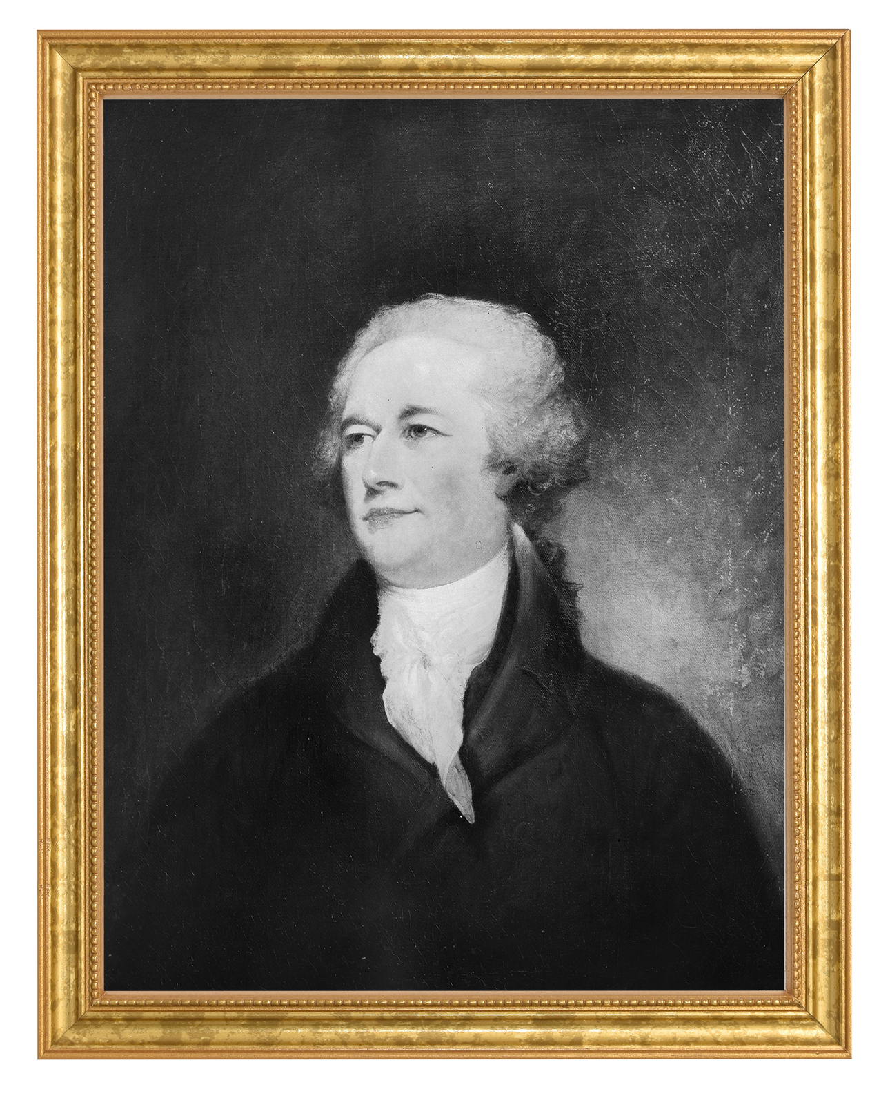 Alexander Hamilton Photograph in a Aged Gold Frame