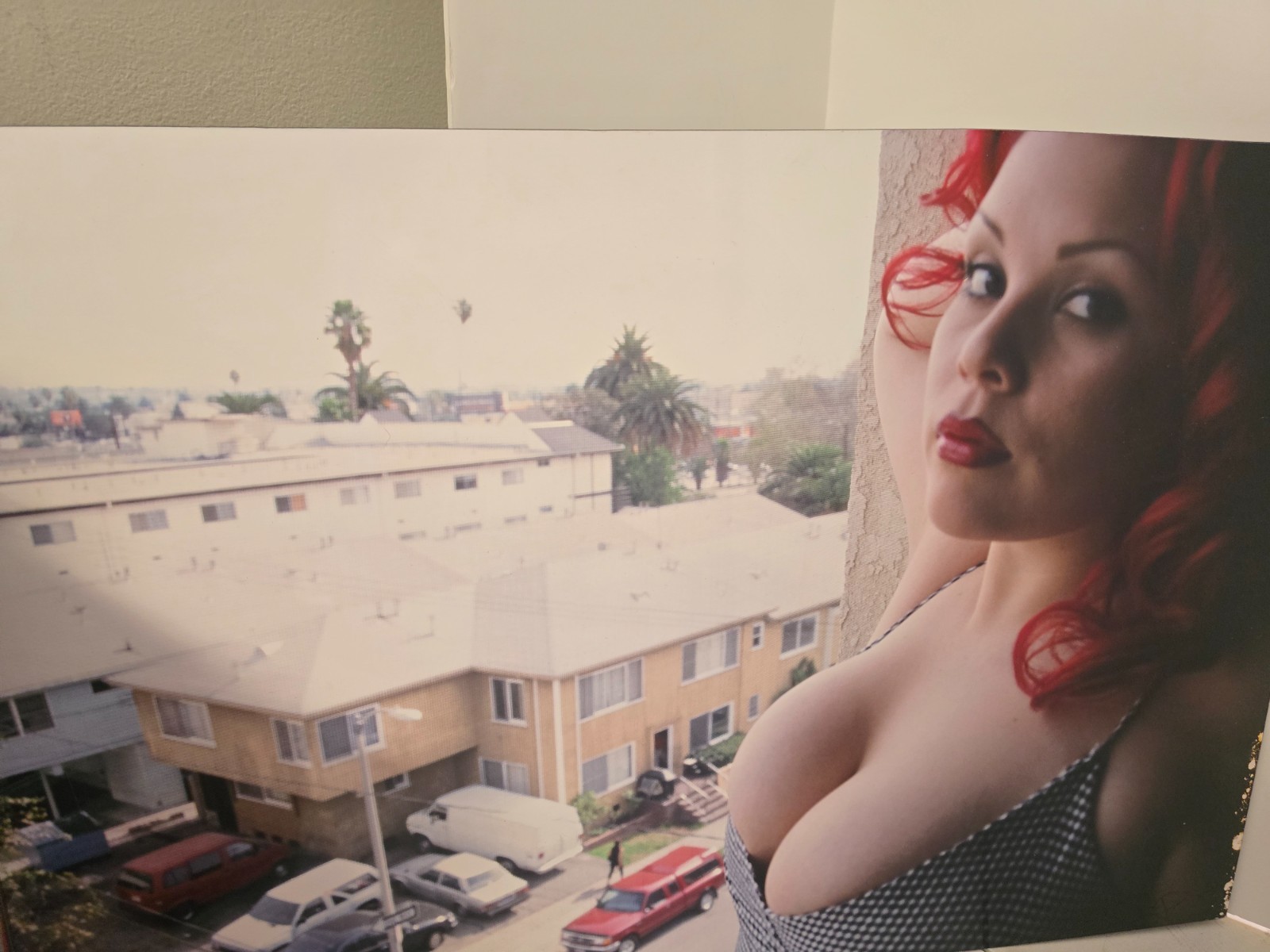 Vintage “Hot Redhead in the City” (Mounted Photograph) 20″ x 30″
