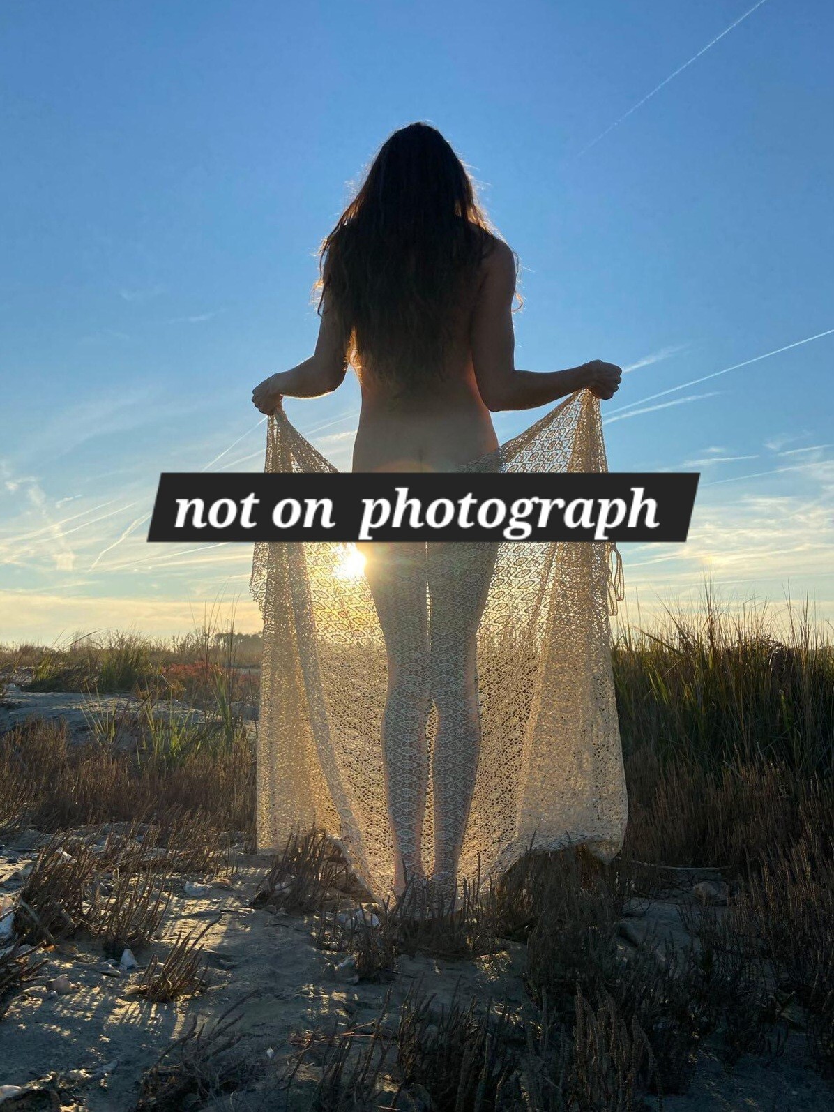 Fine risqué art woman model outdoors sunset photograph 4×6 glossy