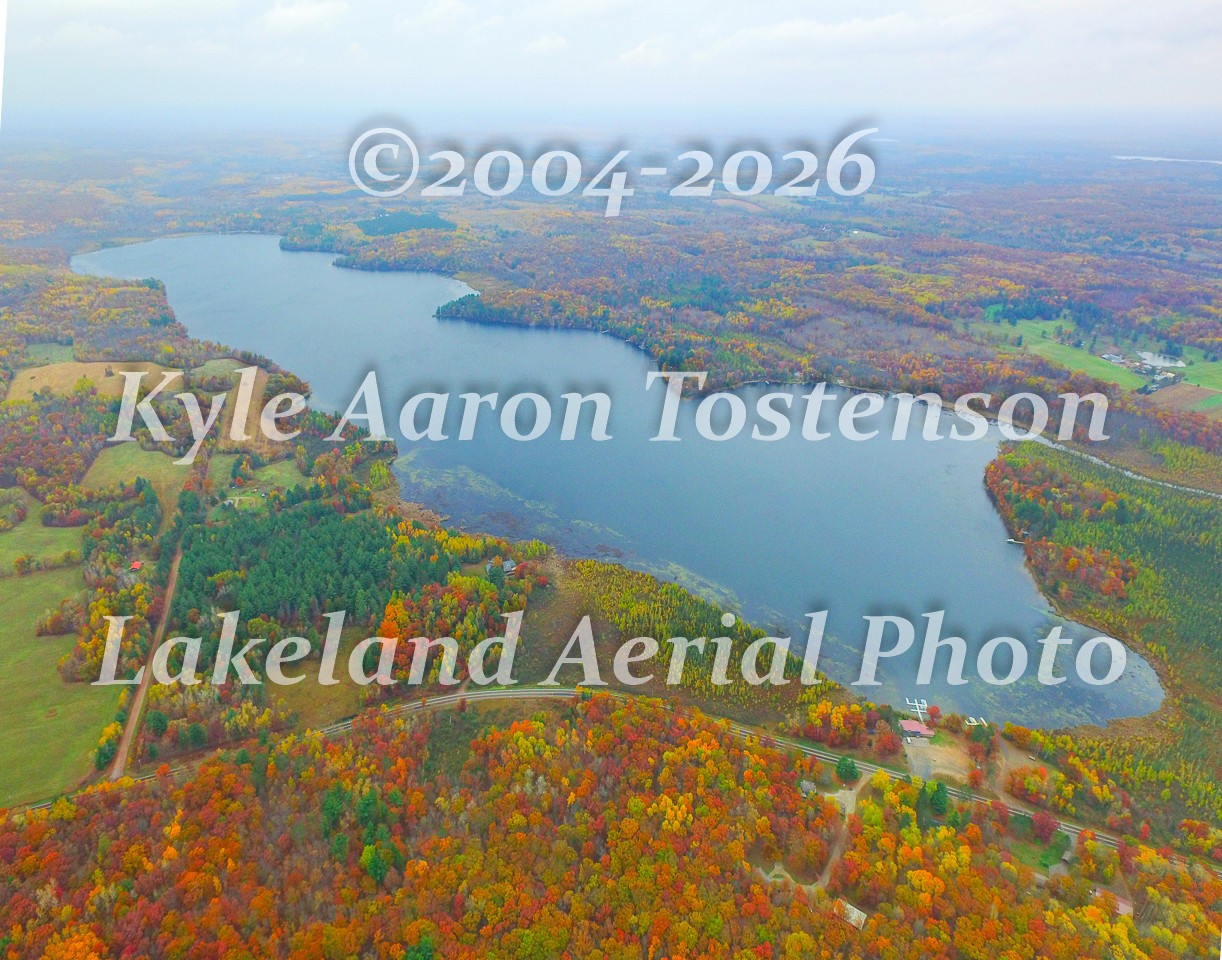 Gull Lake, Washburn County, near Hayward, Wisc. Overhead Photo. Frame Optional.