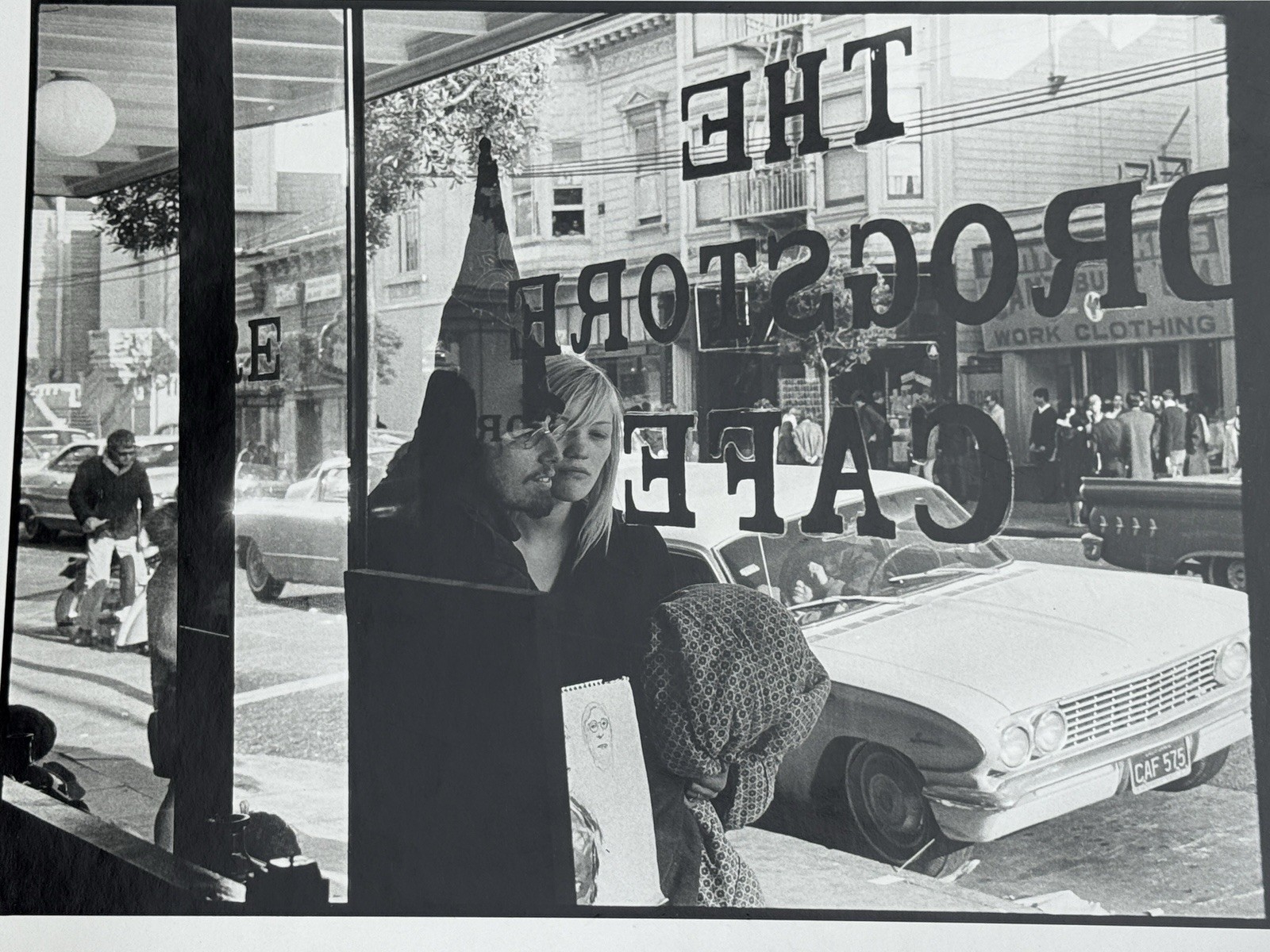 2 LARGE VINTAGE JIM MARSHALL PHOTOGRAPHS JOAN BAEZ DAVID HARRIS HAIGHT ASHBURY