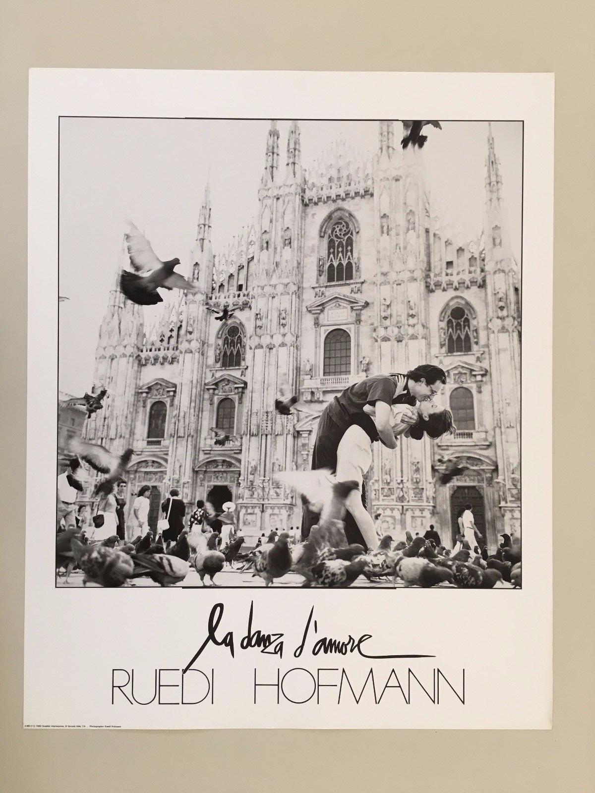 RUEDI HOFMANN,’THE DANCE OF LOVE’ RARE AUTHENTIC 1990 ART PHOTO PRINT