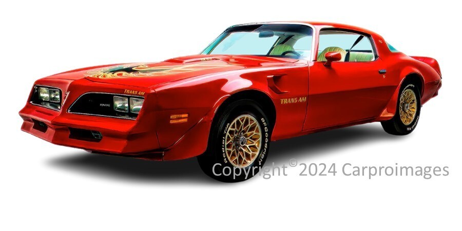 1977 Pontiac Firebird Trans Am Buccaneer Red limited edition 8″X10″ Photo B
