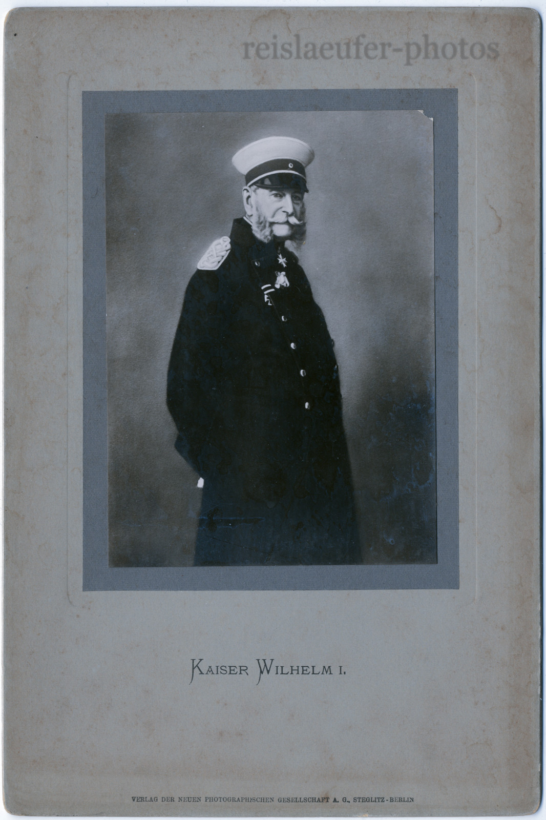 Kaiser Wilhelm I. New Photographic Society. Genuine Photo circa 1890