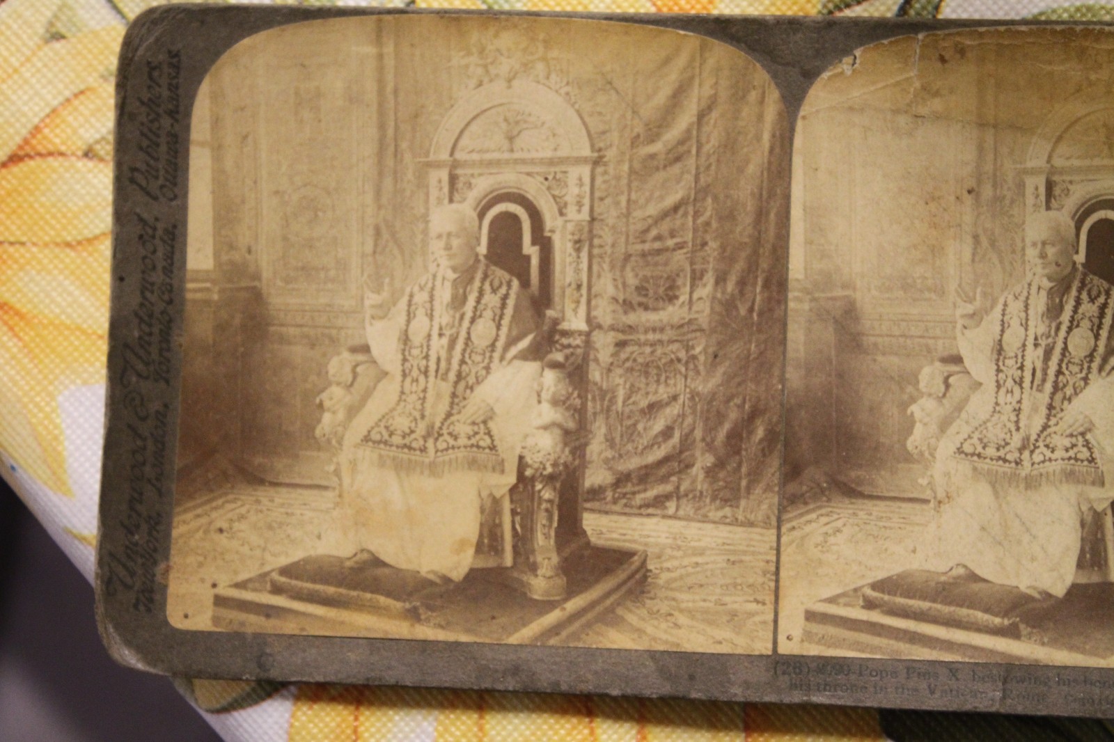 Photo Pope Pius X Vintage Rome Church 1903 London Cardboard Vintage AC