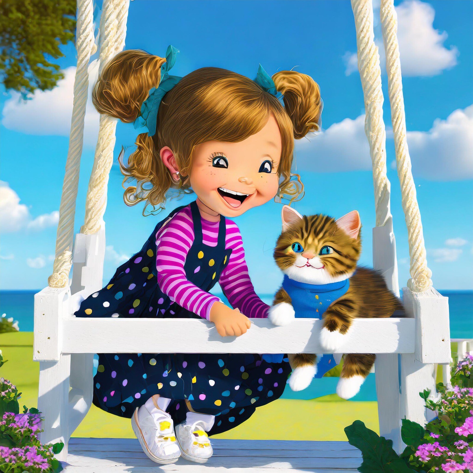 Kitty And Me AI Digital Art .jpg