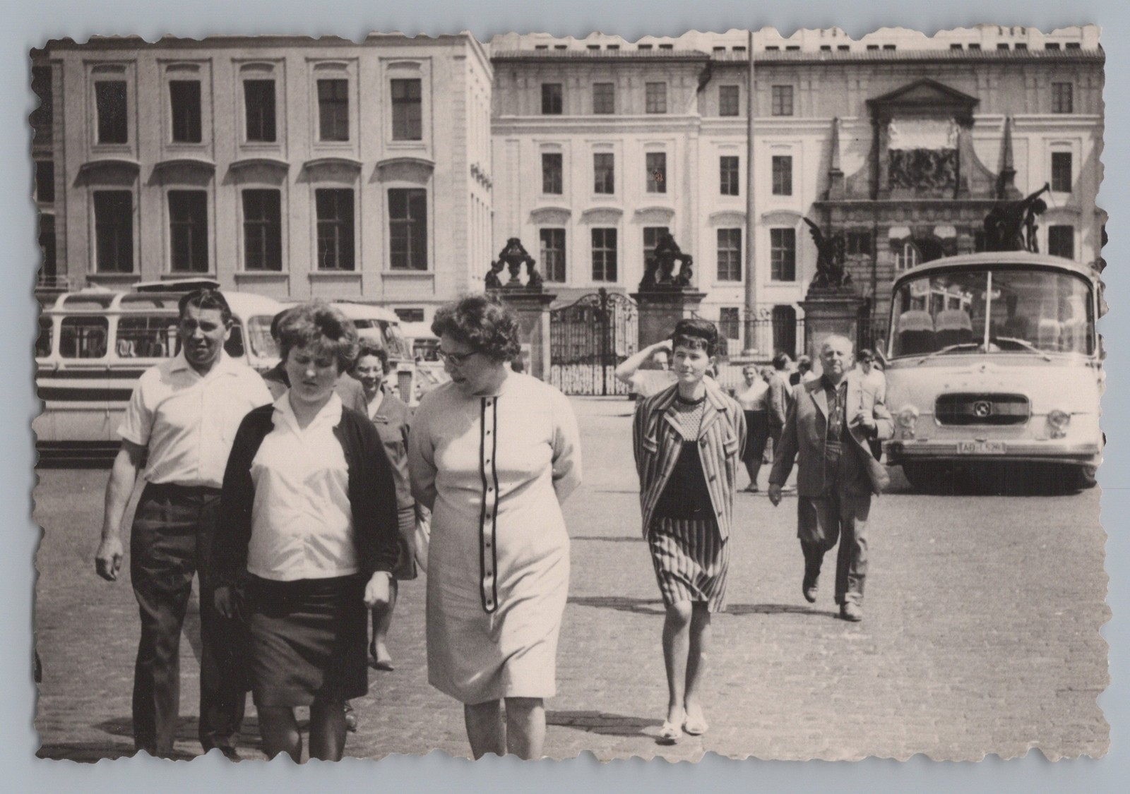 Prague Czech Republic 1966 – Castle Tourist Bus – Vintage Photo 1960s