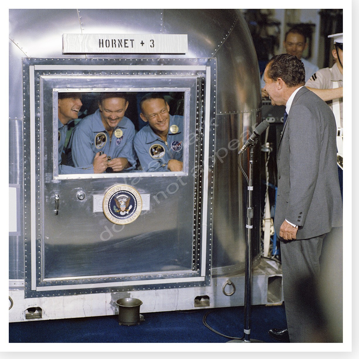 President Richard Nixon With Apollo 11 Astronauts Silver Halide Photo