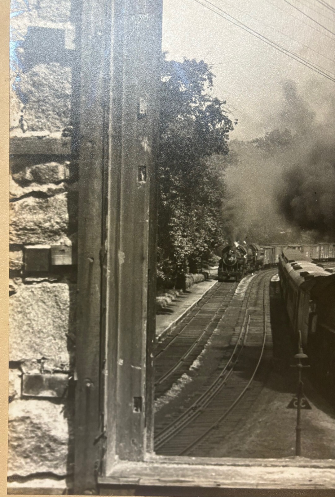 Original JAMES P GALLAGHER ‘The Parting’ TRAINS B&O Railroad Gelatin PHOTOGRAPH