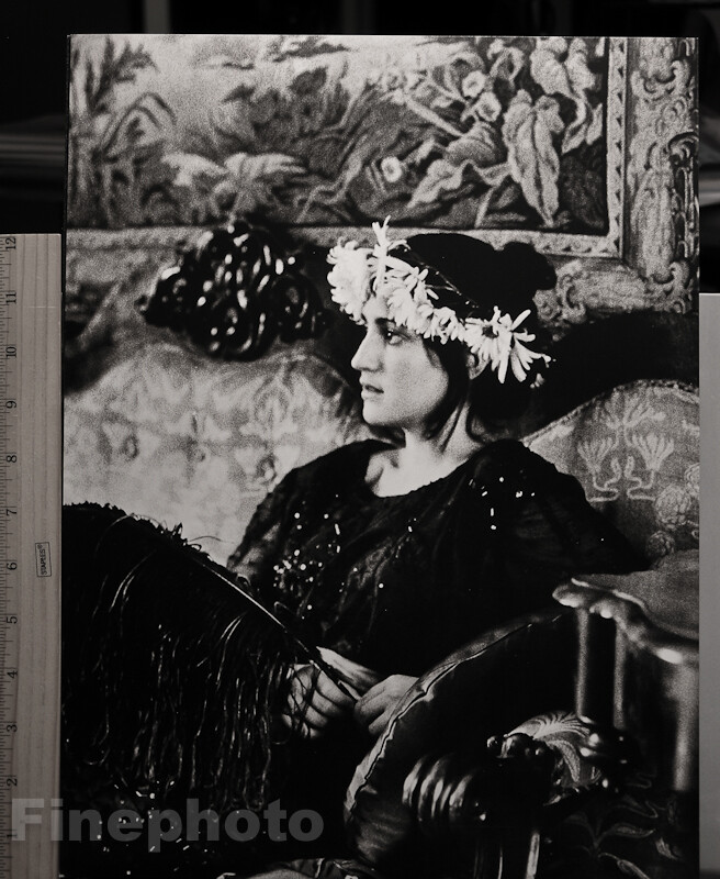 1974 Vintage IRINA IONESCO 16×12 Photo Gravure FEMALE Fashion Art Nouveau France