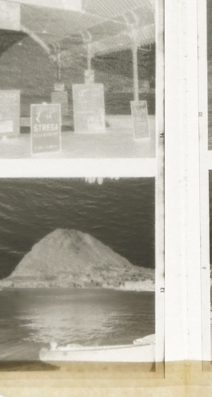 Photo Negative Bundle View Lugano Switzerland Advertising Sign Lake Building House Lot