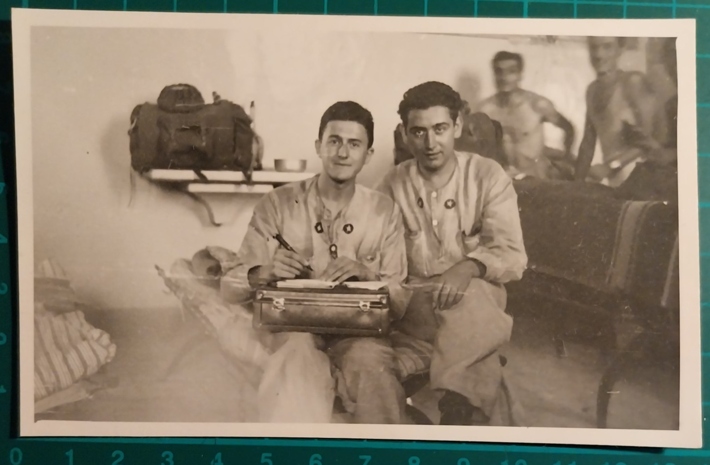 WWII Soldiers Photo Rome Barracks S. Michele Signed Dedication 1941 ( F. 011 )