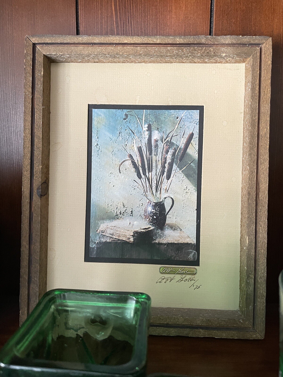 Signed Vintage Art Gore Wooden Frame