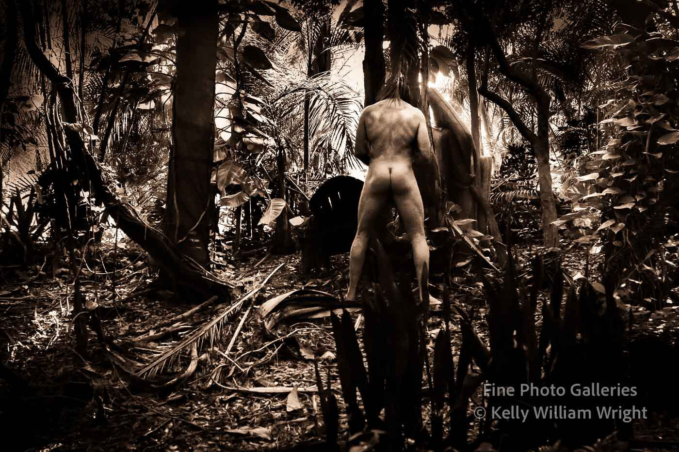 Original Male Nude KELLY WILLIAM WRIGHT Muscle Men JUNGLE WORK #2 – 9×13 Photo