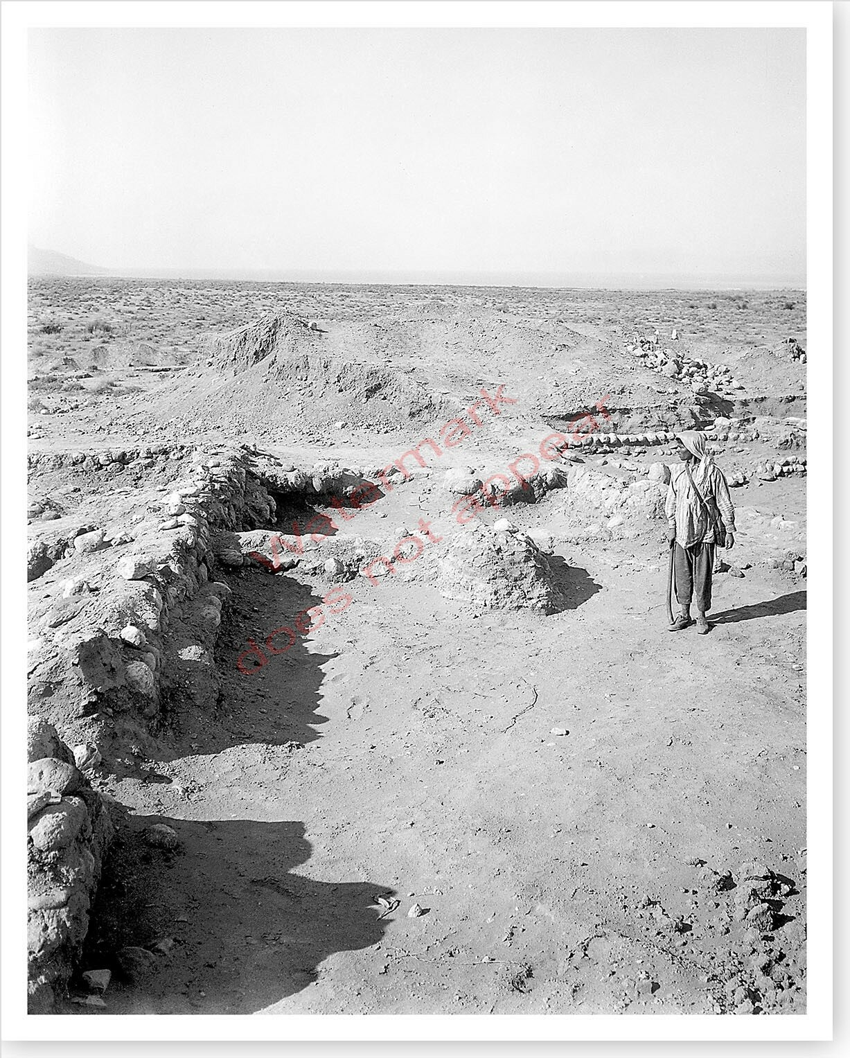 Tell Ghassul-Sodom Jordan Holy Lands Circa 1920’s Silver Halide Photo #3