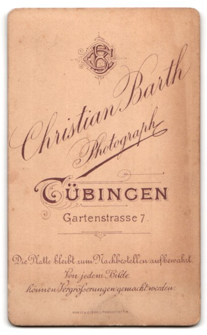 Photograph Christian Barth, Tübingen, Gartenstrasse 7, officer in overskirt