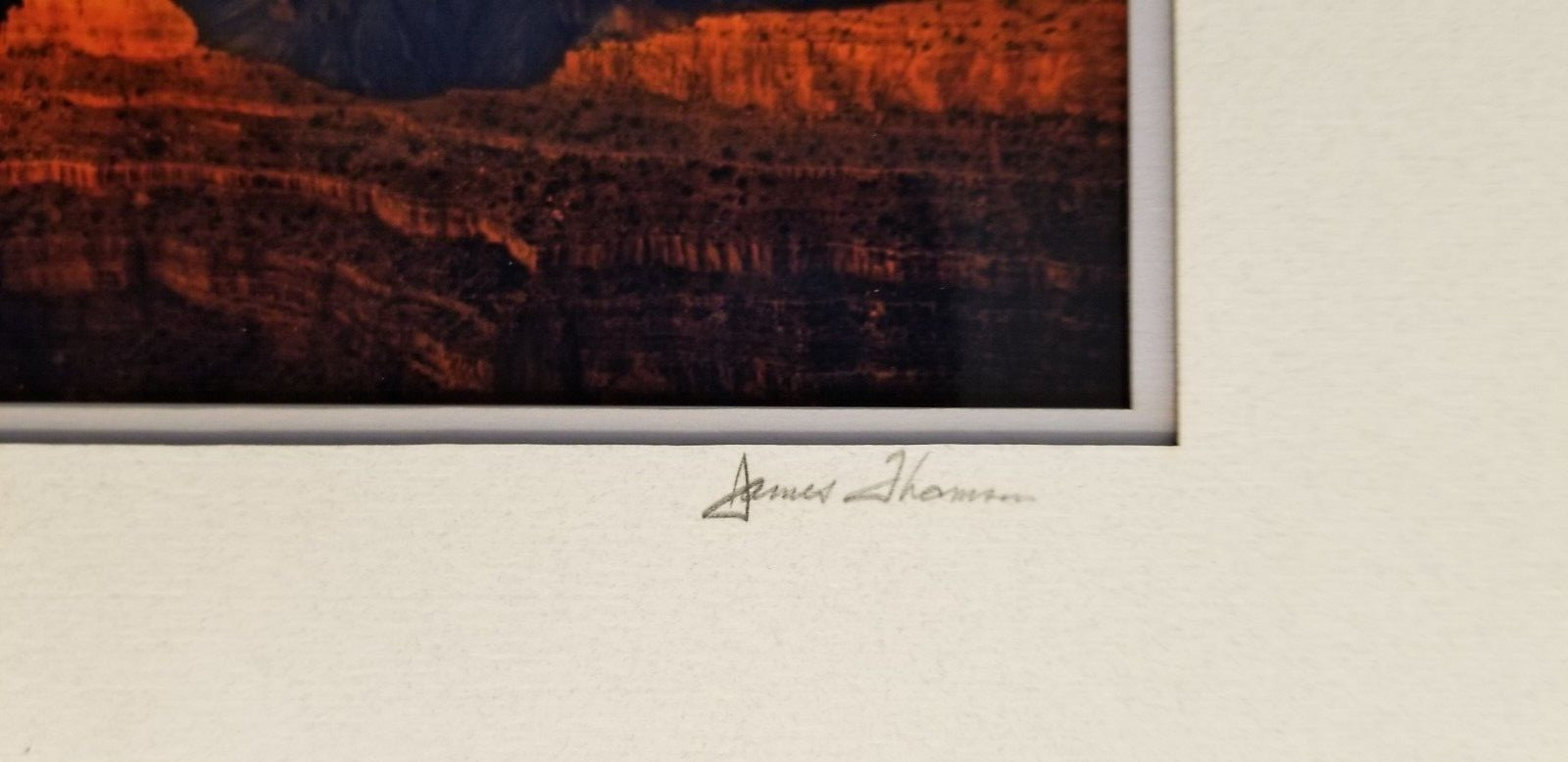 JAMES THOMSON Photography Grand Canyon Rainbow Matted & Hand Signed 5×7 Photo