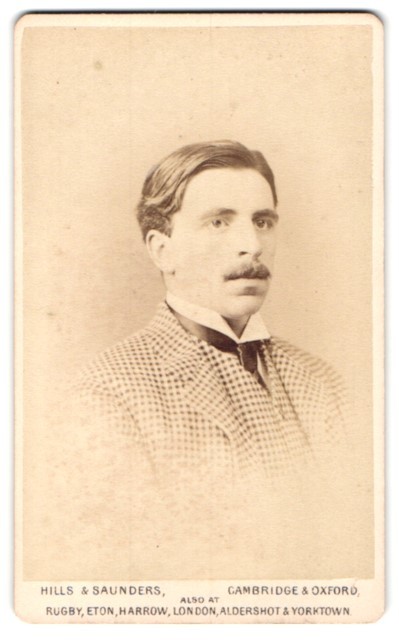 Photograph Hills & Saunders, Cambridge, Portrait of a Man in Plaid Suit