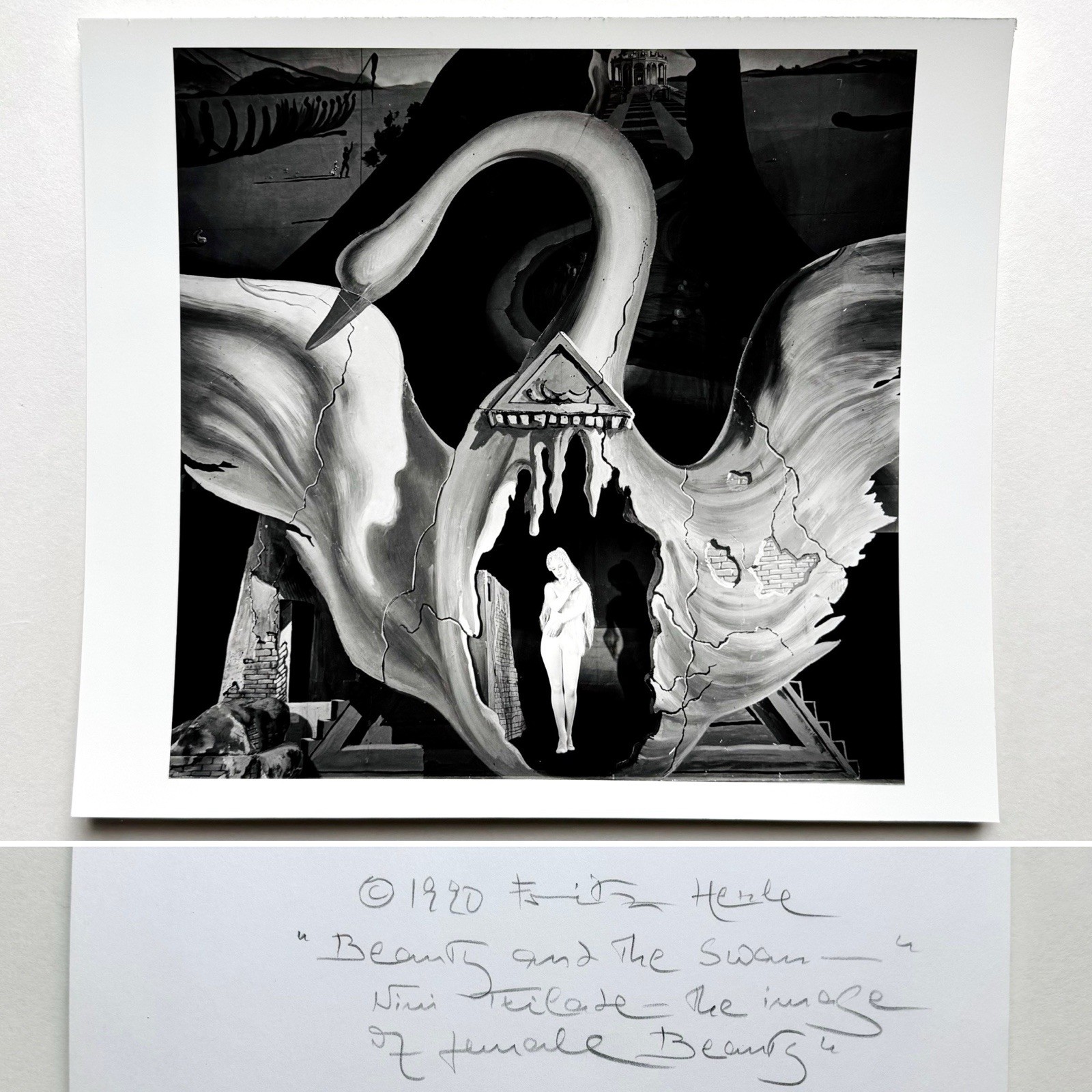 Fritz Henle Rare Inscribed Photograph Ballerina Nini Theilade in Bacchanale Dali